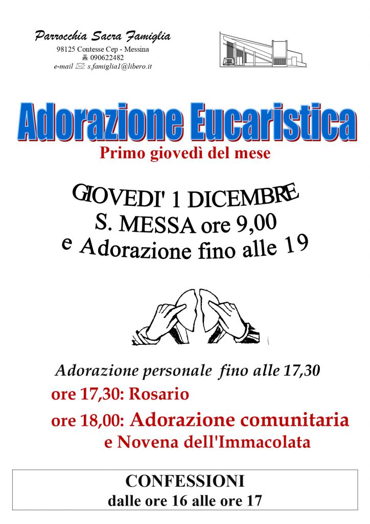 Adorazione Eucaristica del 1° giovedì del mese