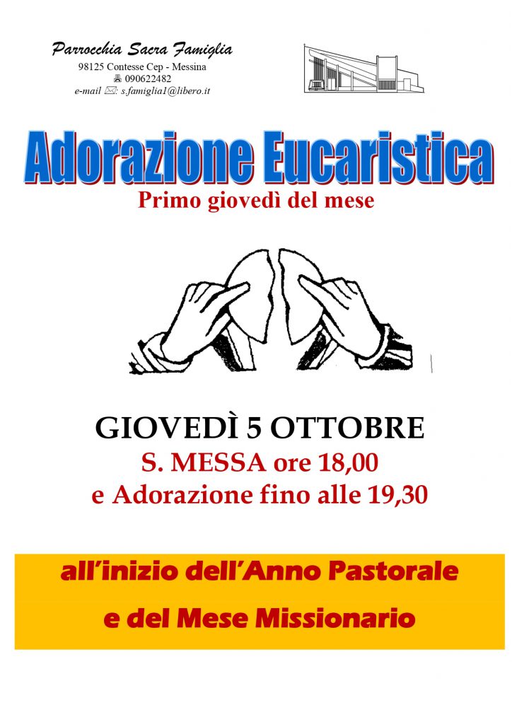 Adorazione Eucaristica - Primo giovedì del mese 