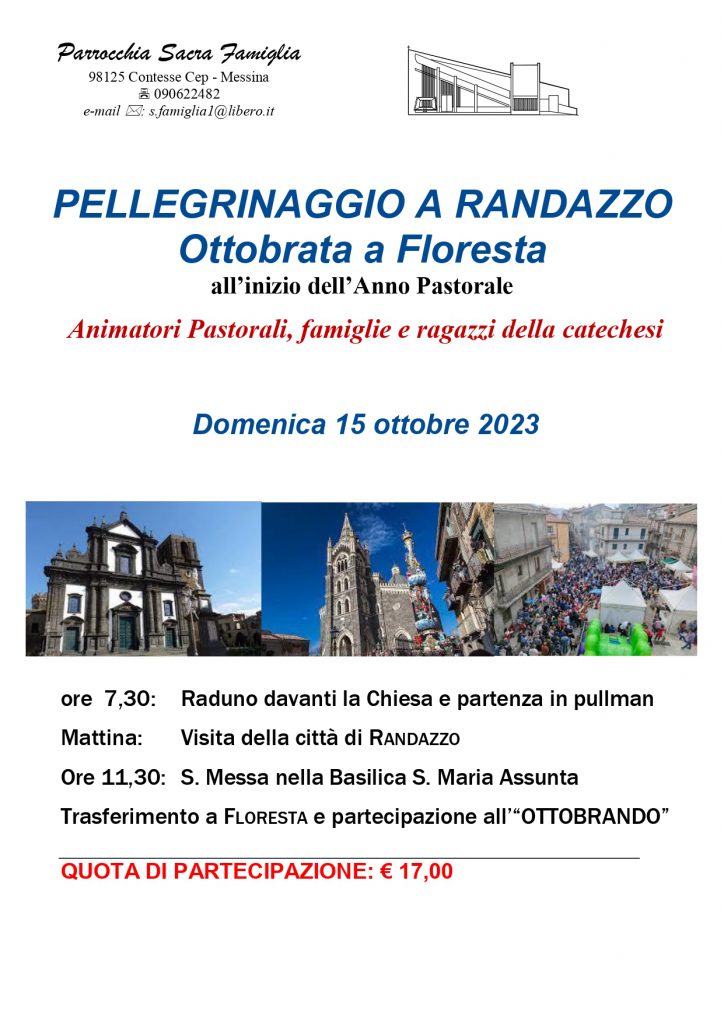 pellegrinaggio Randazzo Floresta 15.10.2023