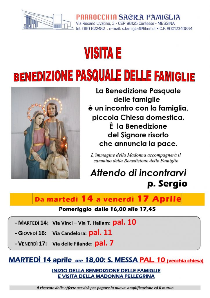 Benedizione delle famiglie palazzine 7, 10, 11