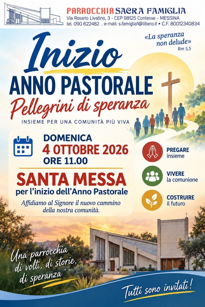 Inizio Anno Pastorale 4 ottobre 2026