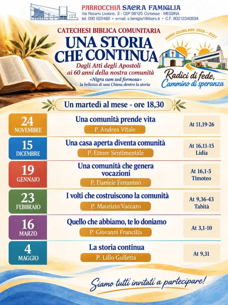Catechesi Biblica Comunitaria "Una storia che continua"